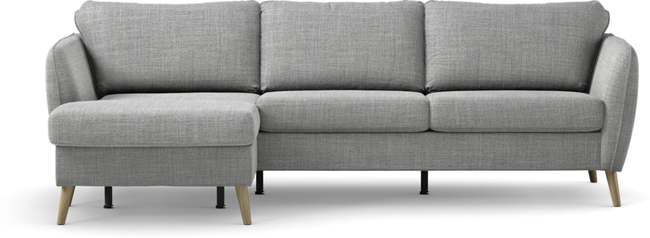 County - 3-sits soffa med flyttbar schäslong - Grå