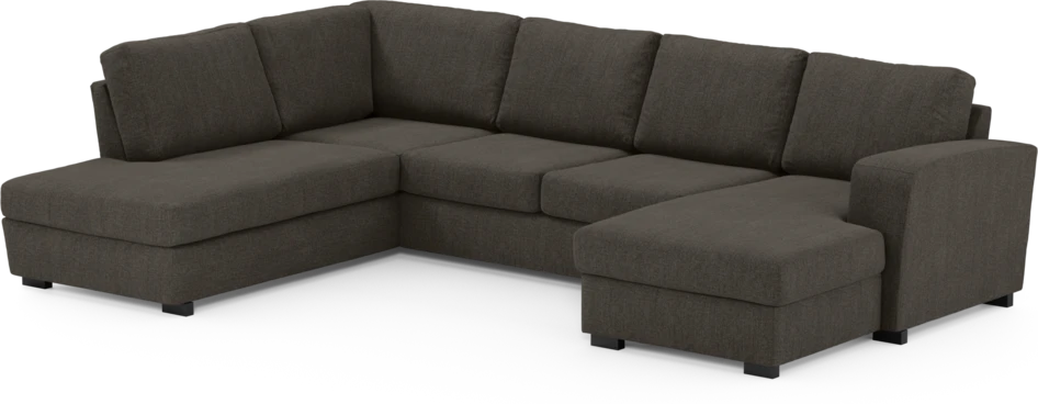Friday - 3-sits soffa med divan vänster och schäslong höger - Brun