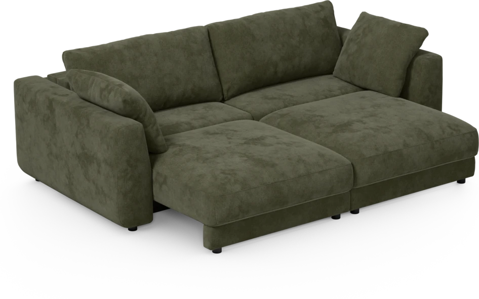 Amie - Bäddsoffa 3-sits - Grön