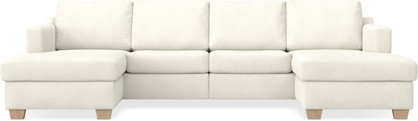 Friday - 2-sits soffa med två schäslonger - Vit