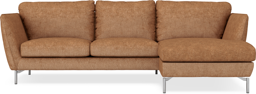 Madison Lux - 2-sits soffa med schäslong höger - Orange
