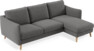 Madison Lux - 2-sits soffa med schäslong höger - Grå