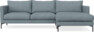 Impression Delux - 3-sits soffa med schäslong höger - Blå