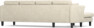 Eden - 3-sits soffa med schäslong - Beige