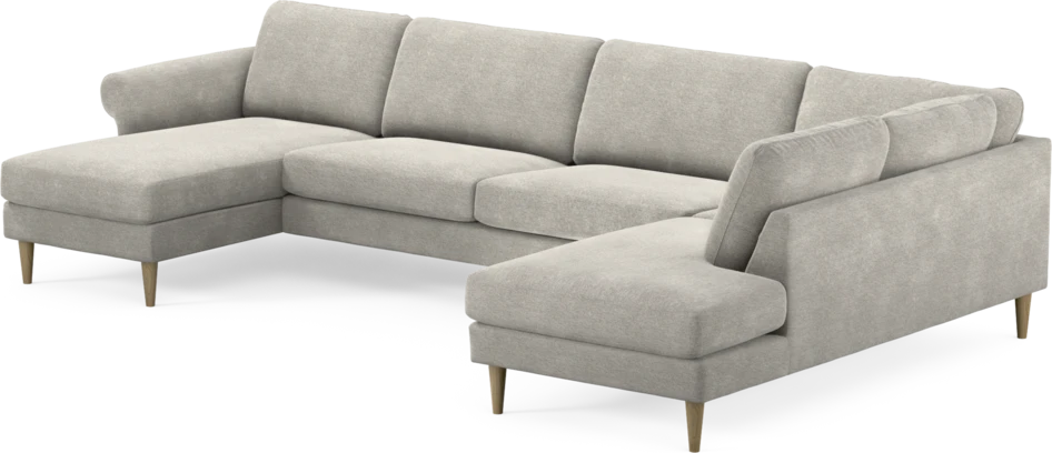 Bridge - 3-sits soffa med schäslong vänster och divan höger - Grå
