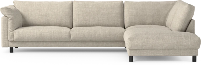 Cherrie, 3-sits soffa med divan höger, fast klädsel