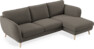 Madison Lux - 2-sits soffa med schäslong höger - Brun