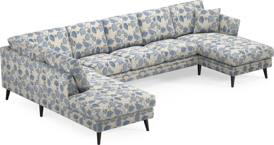 Eden - 3-sits soffa med divan vänster och schäslong höger - Flerfärgad