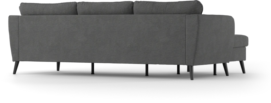 County - 3-sits soffa med flyttbar schäslong - Grå