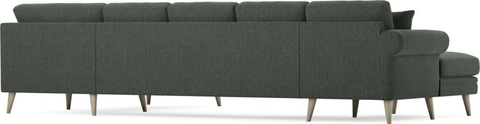Eden - 3-sits soffa med schäslong vänster och divan höger - Grön