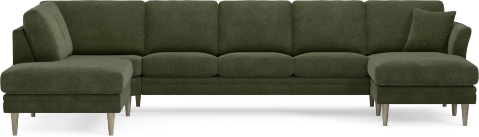 Eden - 3-sits soffa med divan vänster och schäslong höger - Grön