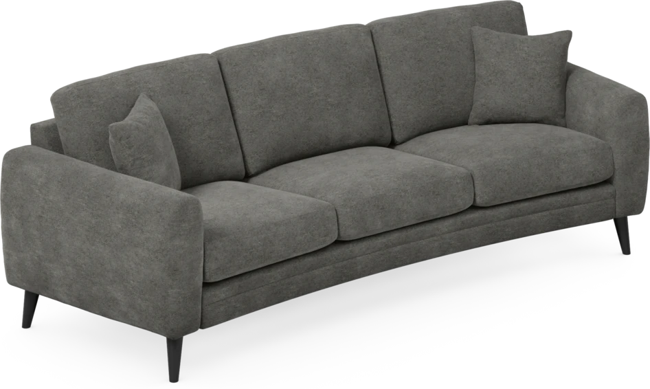 Eden - 3-sits soffa svängd - Grå