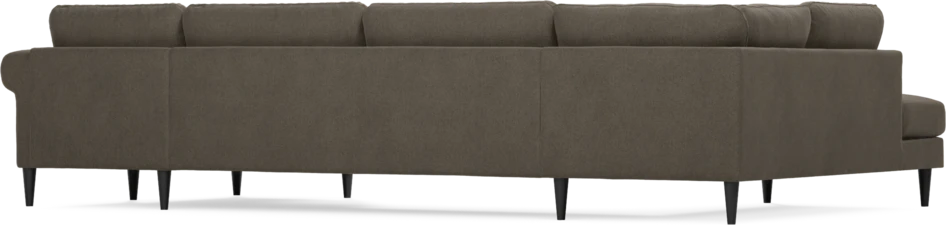 Bridge - 3-sits soffa med divan vänster och schäslong höger - Brun