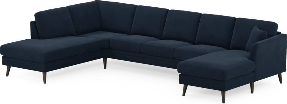 Eden - 3-sits soffa med divan vänster och schäslong höger - Blå