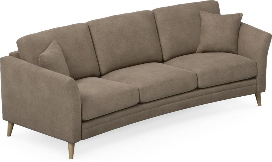 Eden - 3-sits soffa svängd - Brun