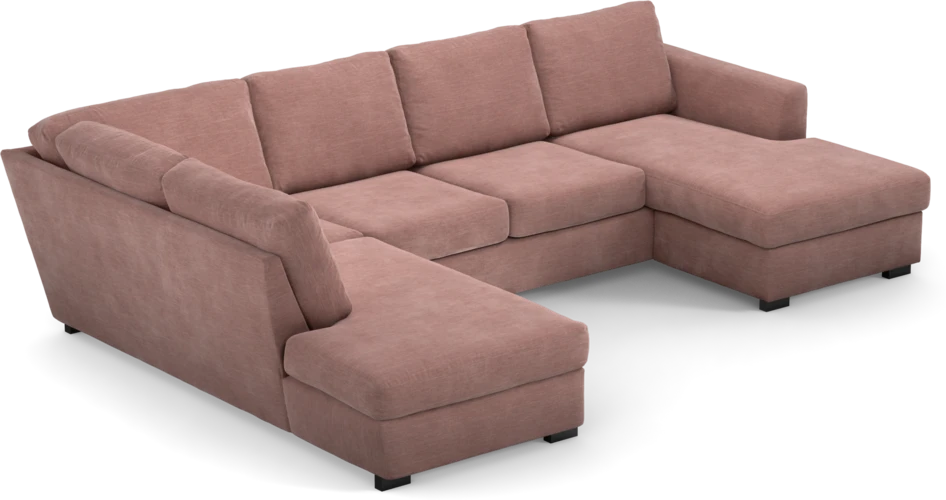 Friday - 3-sits soffa med divan vänster och schäslong höger - Rosa