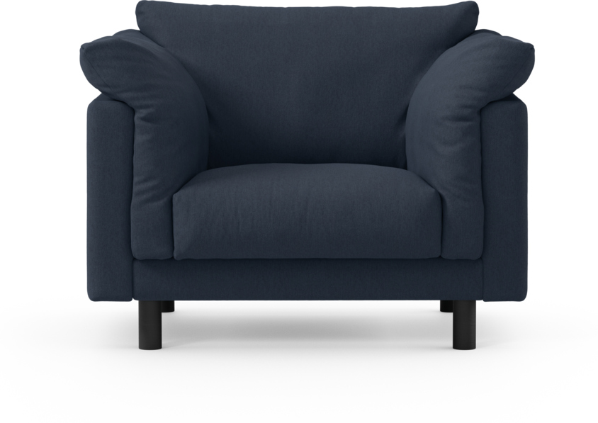 Cherrie - Fåtölj, fast klädsel - Blå