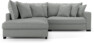 Rossi - 2-sits soffa med divan vänster - Grå