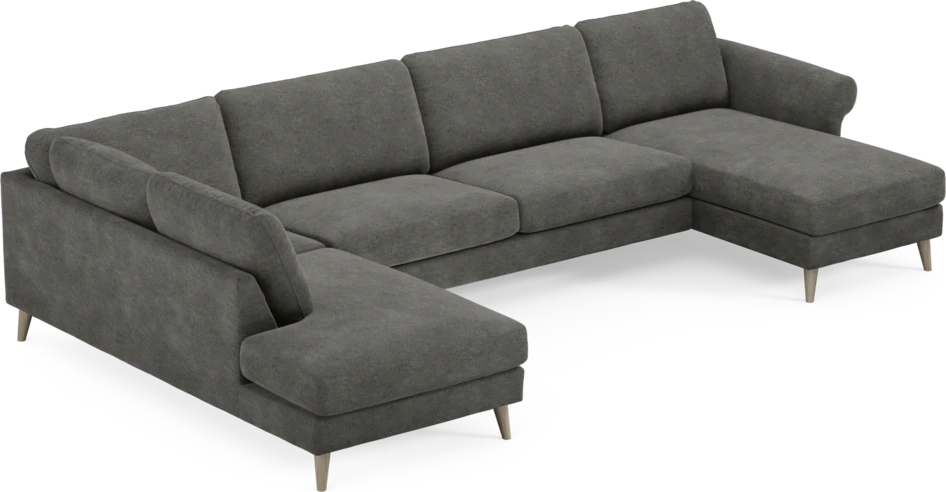 Bridge - 3-sits soffa med divan vänster och schäslong höger - Grå