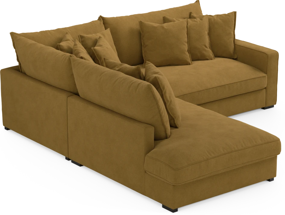 Rossi - 2-sits soffa med divan vänster - Gul