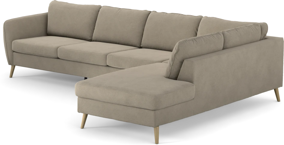 County - 3-sits soffa med divan höger - Beige