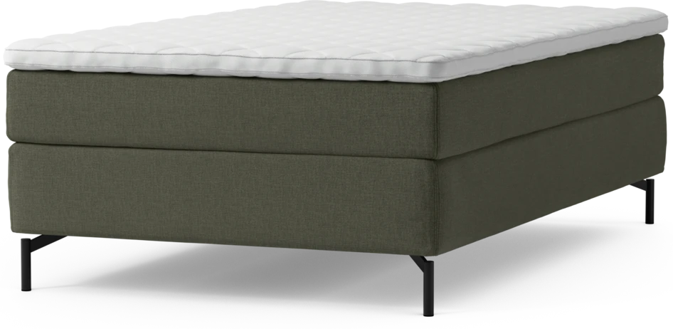 Delux Sense - Kontinentalsäng, enkelsäng 120 cm med bäddmadrass och sängben