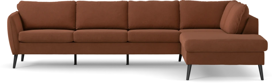 County - 3-sits soffa med divan höger - Orange