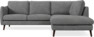 Madison - 2-sits soffa med divan höger - Vit