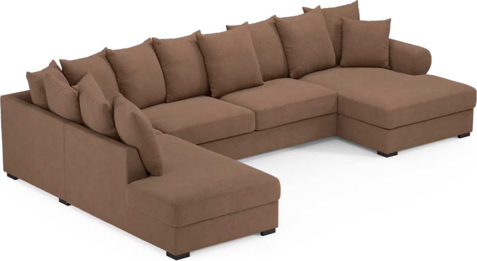 Town - 3-sits soffa med divan vänster och schäslong höger - Orange