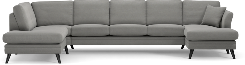 Eden - 3-sits soffa med divan vänster och schäslong höger - Grå