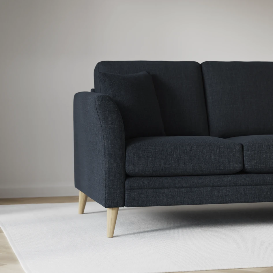 Eden - 3-sits soffa svängd - Blå