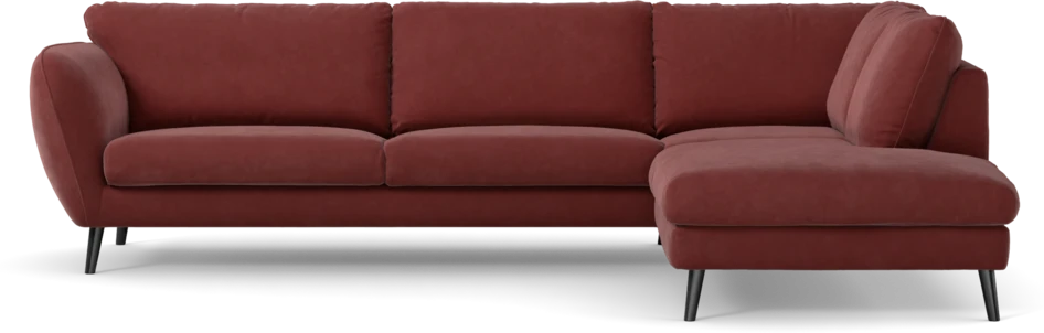 Madison - 3-sits soffa med divan höger - Rosa