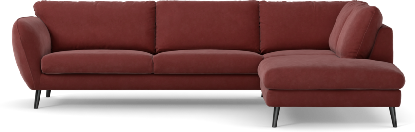 Madison Lux - 3-sits soffa med divan höger - Rosa