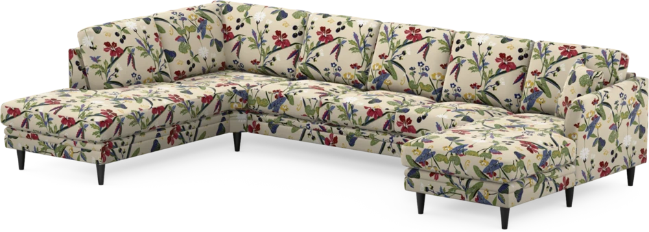 Eden - 3-sits soffa med divan vänster och schäslong höger - Flerfärgad