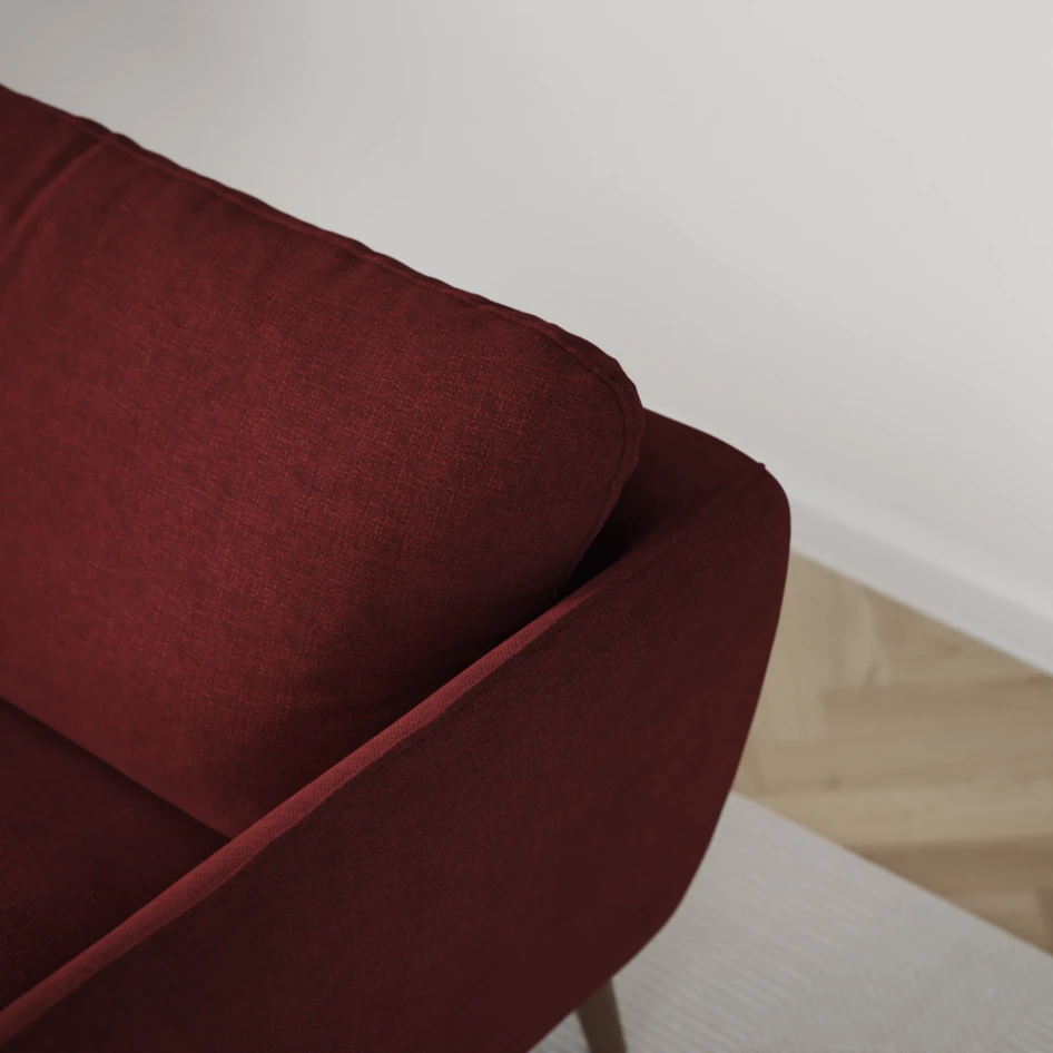 Madison - 2-sits soffa med divan vänster och schäslong höger - Röd