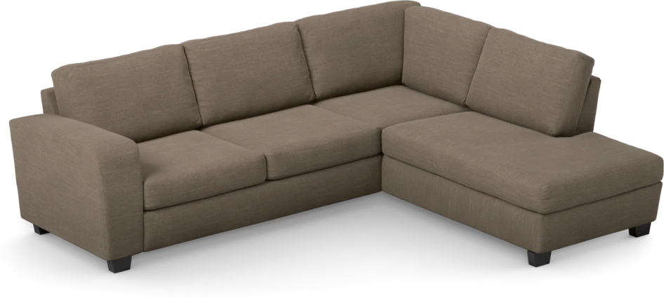 Friday - 2,5-sits soffa med divan höger - Brun