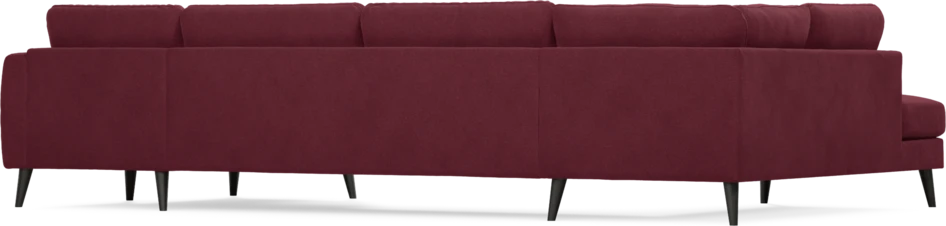 Bridge - 3-sits soffa med divan vänster och schäslong höger - Röd