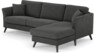 Eden - 2,5-sits soffa med schäslong - Svart