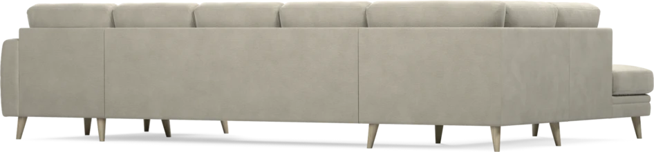 Eden - 3-sits soffa med divan vänster och schäslong höger - Brun