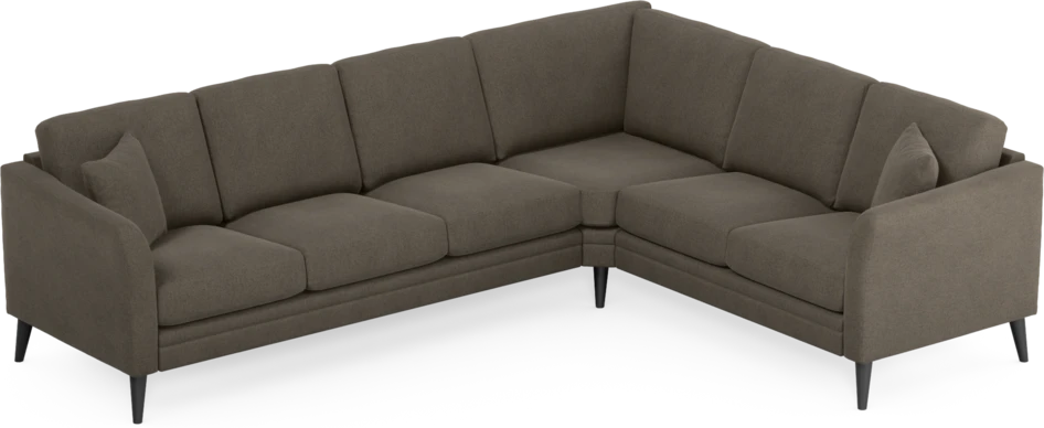 Eden - Hörnsoffa, 3+2-sits - Brun