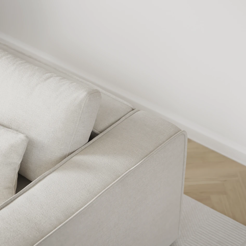 Ide - Bäddsoffa 3-sits med schäslong höger - Vit