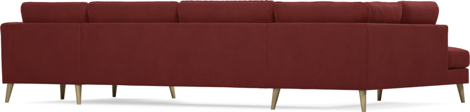 Bridge - 3-sits soffa med divan vänster och schäslong höger - Röd