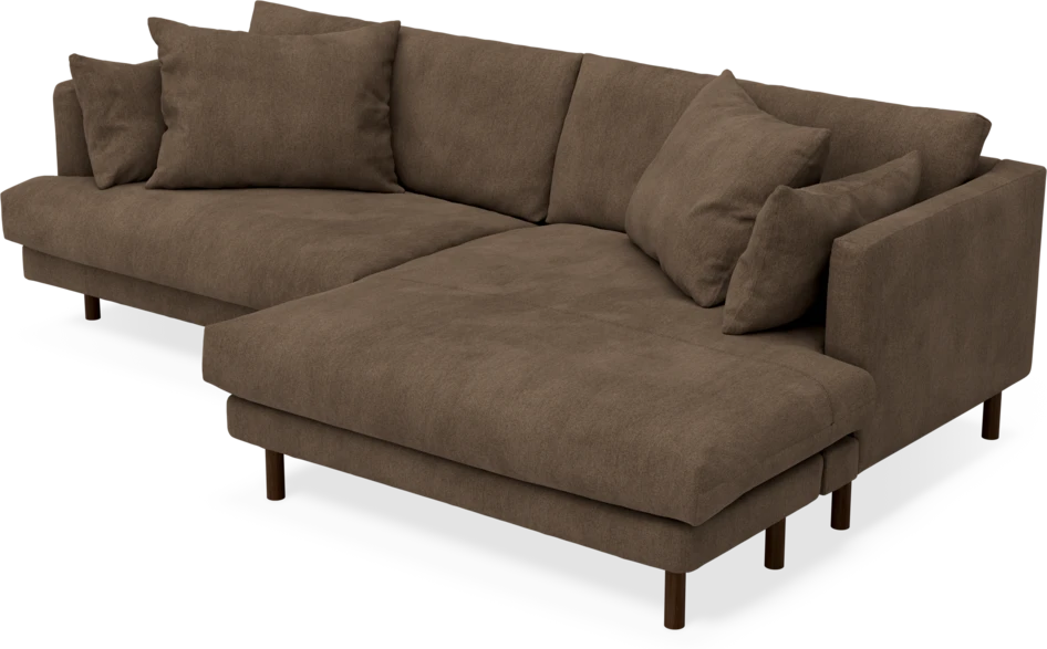 Harper - 4-sits med schäslong XL höger - Brun
