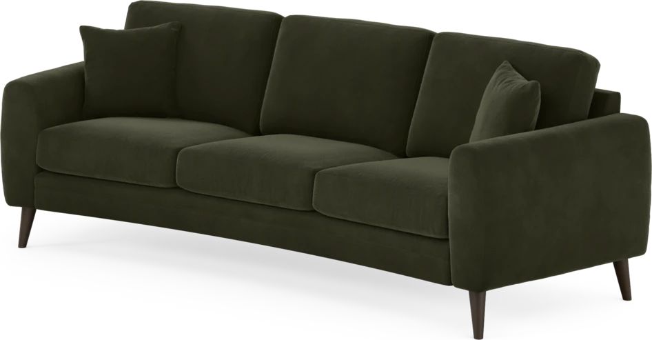 Eden - 3-sits soffa svängd - Grön