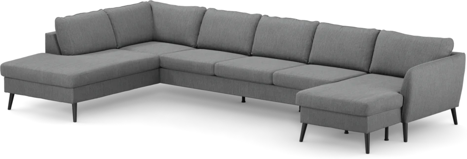 County - 4-sits soffa med divan vänster och schäslong höger - Grå