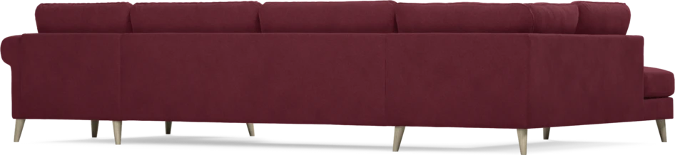 Bridge - 3-sits soffa med divan vänster och schäslong höger - Röd