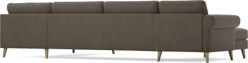 Bridge - 3-sits soffa med schäslong vänster och divan höger - Brun