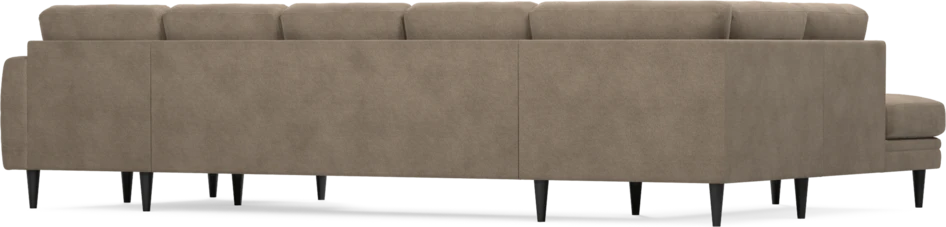 Eden - 3-sits soffa med divan vänster och schäslong höger - Brun