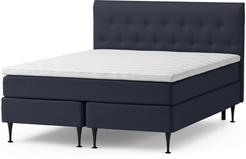 Roma Family - Kontinentalsäng, dubbelsäng med bäddmadrass och sänggavel låg pikerad, B 160-180