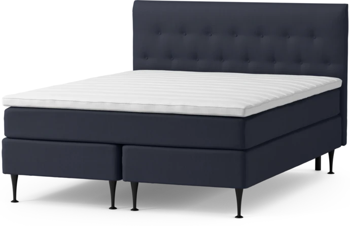 Roma Family, Kontinentalsäng, dubbelsäng med bäddmadrass och sänggavel låg pikerad, B 160-180